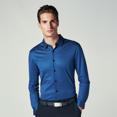 

Jinba Mens K-boxing Mercerized Cotton Long Sleeve Shirt Mens Cotton Mens Shirt Print Mens Shirt Fit ShirtBCBL1333 dark blue 185XXL