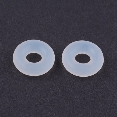 

Silicone Beads DIY Bracelet Making Donut Clear 5x2mm Hole 1mm