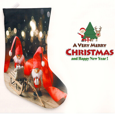 

Toponeto Candy Bag Christmas Gifts Tree Ornament Stocking Santa Claus Snowman Sock Decor