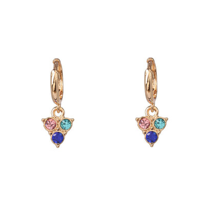 

2019 cute endless crystal hoop earrings for women girls cartilage Geometric earring hoop earrings cz jewelry party gift