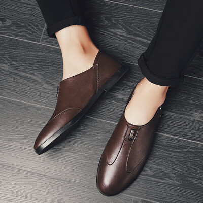 

Spring mens casual shoes business dress British mens shoes breathable trend leather leather comfortable