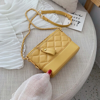 

Advanced foreign gas bag fresh wandering bag in summer new 2019 fashion rhomboid chain single shoulder oblique satchel bag