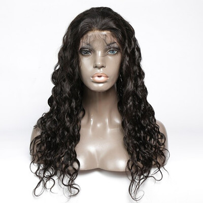 

130 Density Lace Frontal Wig Natural wave 100 Human Hair