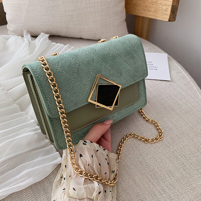 

Advanced sense bag handbags new 2019 fashion scrub shoulder bag ocean Messenger bag wild ins chain bag