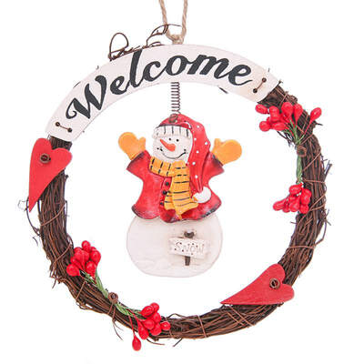 

Christmas Decoration Doll Wreath Wooden Christmas Tree Garland Pendant Christmas Hanging Decoration