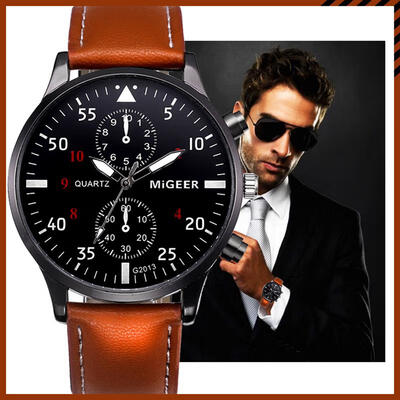 

Fashion Retro Design Leather Band Analog Alloy Quartz Wrist Watch