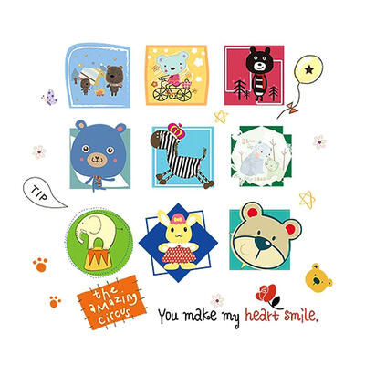 

Animal Photo Frame Removable Wall Sticker Self-Adhesive Waterproof Decals