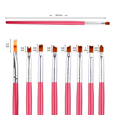 

Toponeto 8pcs French UV Gel Painting Pen Set Nail Art Brush Manicure Drawing Petal Flower