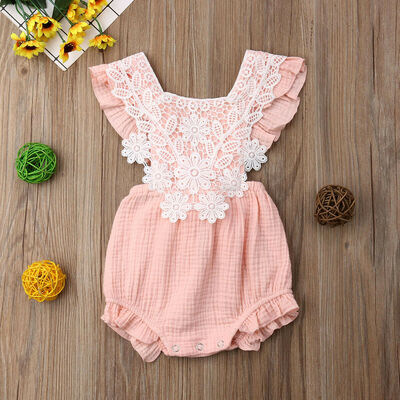 

Newborn Baby Girl Ruffle Lace Romper Bodysuit Jumpsuit Outfit Clothes Sunsuit