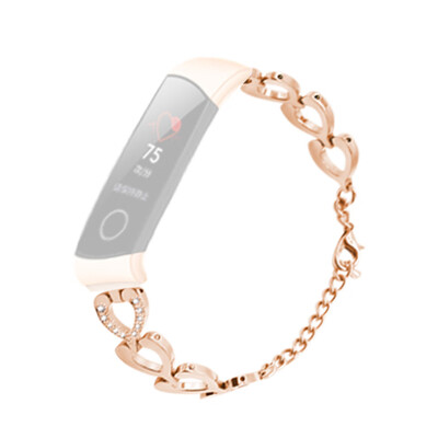 

〖Follure〗heart-shaped Diamonds Stainless Steel Watch Band Wrist Strap For Huawei Honor 4