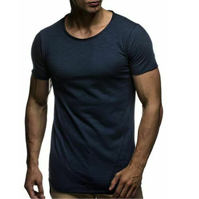 

SUNSIOM Mens Gym MuscleTee Casual Sport T Shirt Slim Fit Short Sleeve Blouse Tops Cotton