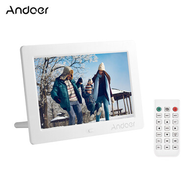 

Andoer 8 Inches IPS LED Digital Photo Frame Desktop Electronic Album 1280800 High Resolution Supports Music 1080P Video Player
