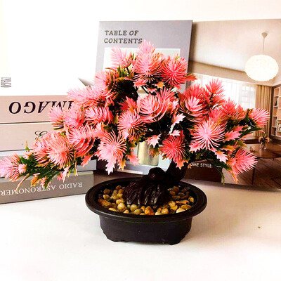 

Artificial Plant Potted Pine Home Office Plastics Shops Room Decoration Vivid