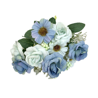 

Gobestart Artificial Fake Western Rose Flower Bridal Bouquet Wedding Party Home Decor