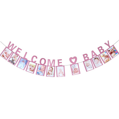 

Toponeto Welcome Baby Photo Banner Photo Wall Wedding Party Home Shop Decorations