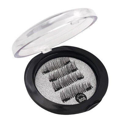 

4pcsBox 6D Magnetic False Eyelashes Double Magnet Eye Lashes Makeup Tool
