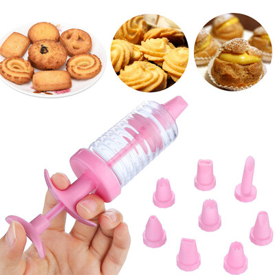 

JPGIF Cookie Biscuit Making Maker Pump Press Machine Decor Kitchen Mold Tools Set