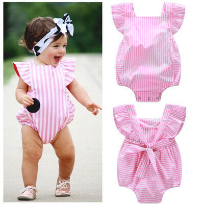 

Cute Infant Baby Kids Girl Clothes Bow Bodysuit Romper Jumpsuit Outfits Sunsuit