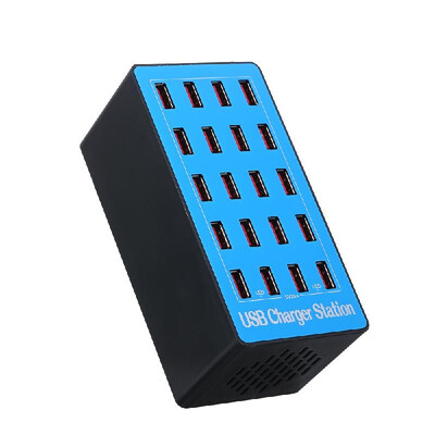 

USB Smart Charger with 20 Ports Power Adapter of Universal Compatibility Charging Station for Family&Office Use