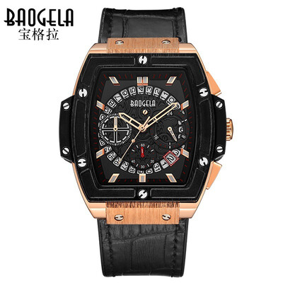 

Baogra Baogela barrel type mens watch multi-function mens sports quartz watch