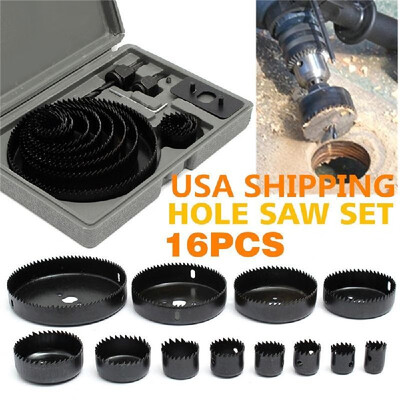 

16pcs Carbide Drill Bits Wood Drills Tapper Hole Saw Set Holing Tools for Woodworking
