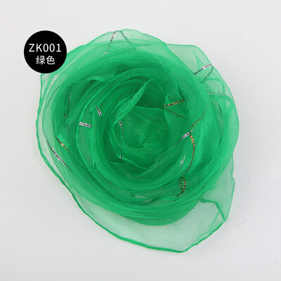 

Factory direct kindergarten performance dance performance small scarves small squares bright silk solid color scarf wholesale ZK001