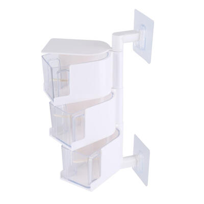 

360 Degree Rotated Seasoning Kitchen Pepper Sugar Jar Spice Rack Food Box StorageWall design Space Saving