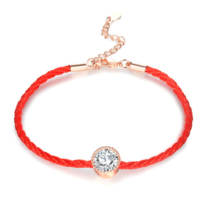 

Fashion Diamond Red black Single rope Bracelet