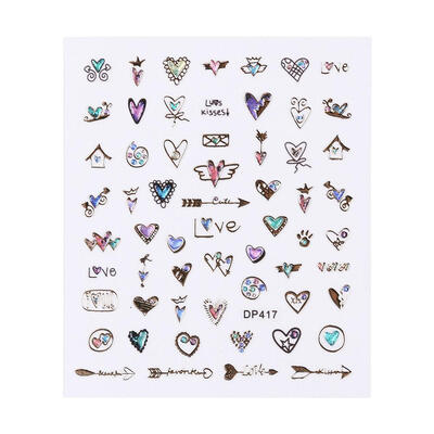 

Vintage Mixed Pattern Star Moon Nail Art Stickers DIY Manicure Decor Decals