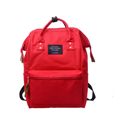 

Tailored Unisex Solid Backpack School Travel Bag Double Shoulder Bag Zipper Bag BK