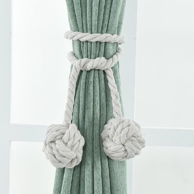 

1Pair Curtain Tiebacks Rope Curtain Rope Buckle Holdbacks with Double Ball