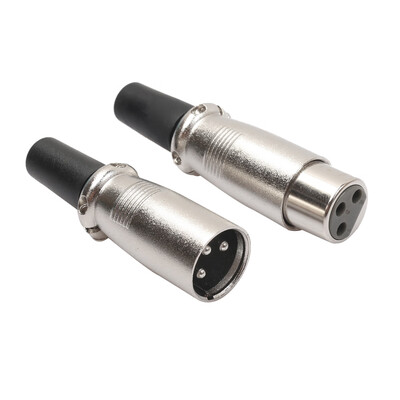 

XLR 3 Pin Male & Female MIC Audio Microphone Cable Connector