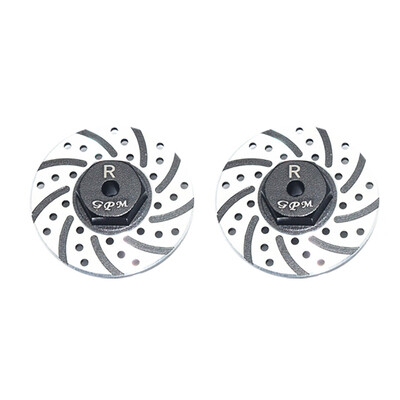 

Siaonvr GPM Racing Aluminum 2Pcs Rear Brake Disc Rotor Anti Rust For AXIAL 118 RC Car