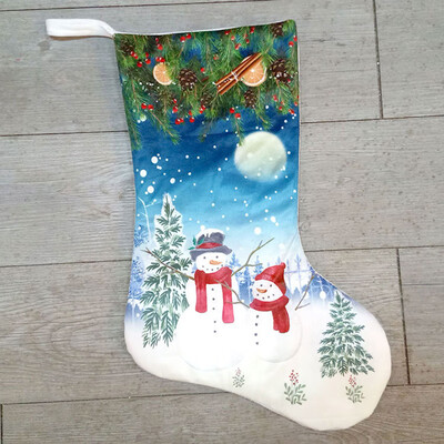 

Christmas Gift Bags Stocking Socks Santa ClausSnowman Xmas Tree Decor Ornaments