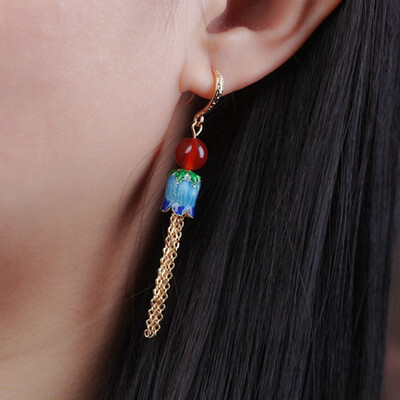 

Fashion earrings cloisonne earrings ethnic style earrings long temperament earrings
