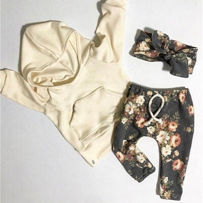 

Kids Baby Boy Girls Clothes Set Hooded Tops Long Pants Christmas Outfits 0-18M