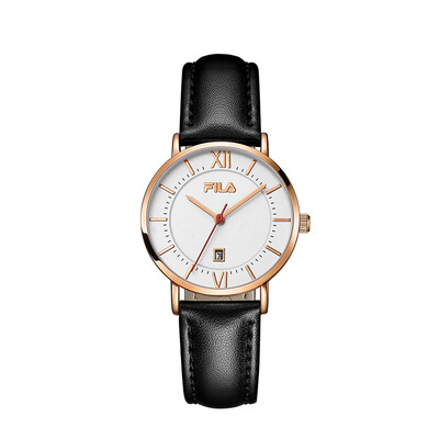 

FILA Watch Womens 32mm White Dial Pin Buckle Leather Strap Fashion Ms Simple quartz student watch FLL38-737-105