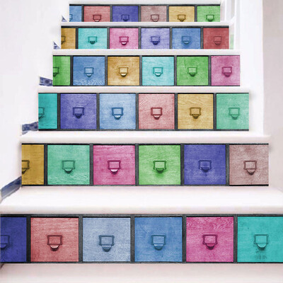 

Toponeto DIY Steps Sticker Removable Stair Sticker Home Decor Ceramic Tiles Patterns