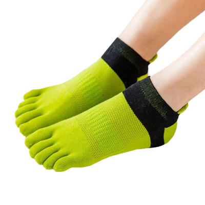 

Sports Women Color Block Breathable Cotton Five Toes Low Cut Ankle Boat Socks