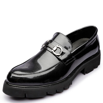 

New leather shoes mens patent leather business dress shoes