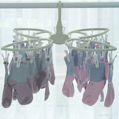 

Toponeto Butterfly Roller Laundry Clips Hanger Rack Multifunctional Wardrobe Magic Hanger