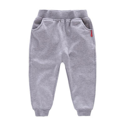 

Fashion Boys Solid Color Pocket Kids Children Sport Winter Warm Thick Pants