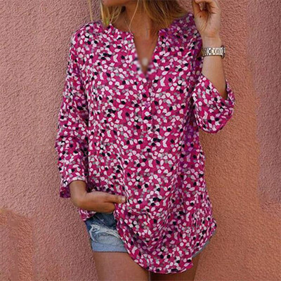 

Womens Long Sleeve Loose Printed T-Shirt Ladies Summer Casual Blouse Tops Shirts