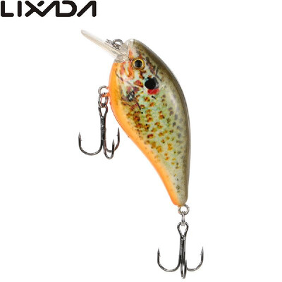 

Lixada 75mm13g Crank Fishing Lure Hard Bait with Hooks Fishing Metal Ball Tackle