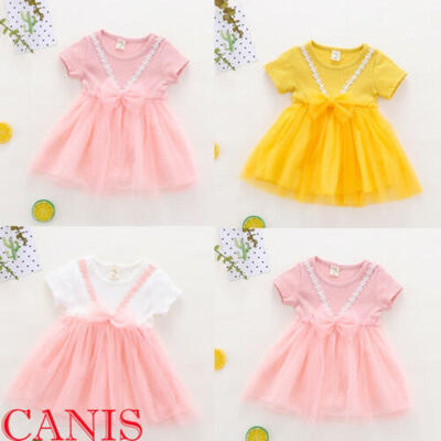 

USA Princess Wedding Party Prom Birthday Skirt Tutu Dress for Baby Newborn Girls