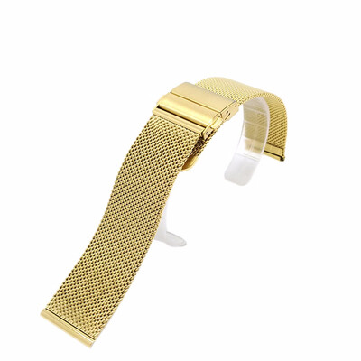 

〖Follure〗Edelstahl Uhrenarmband Doppel-Druckknopf Schnalle Mailänder Metallarmband