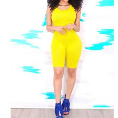 

Sexy Women Casual Sleeveless Bodycon Romper Jumpsuit Club Bodysuit Short Pants