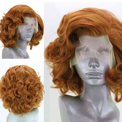 

〖Follure〗Womens Fashion Front lace Wig Short Wave Gold Natural Looking Women Cury Wigs
