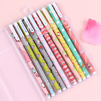 

Toponeto 10PcsLot New Cute Cartoon Colorful Gel Pen Set Kawaii Stationery Creative