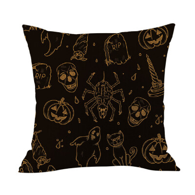 

〖Follure〗Halloween Pillowcase Cushion Case Home Decoration Linen Cushion Cover